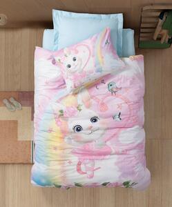 Set lenjerie de pat pentru tineret Cony Ranforce Multicolor