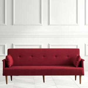 Canapea cu 3 locuri LIO, Roșu bordo, 200x80x110 cm, Textil, Stil modern, Living/Sala de asteptare/Birou
