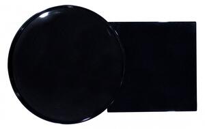 Masuta de cafea patrata/rotunda Dom Butler 77x49,5x46 cm neagra