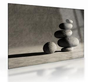 Tablou pe sticlă - Pietre gri (70x50 cm)
