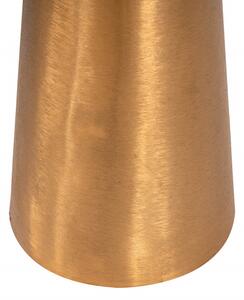 Masuta de cafea rotunda din metal Morrison 51x51x50 gri/auriu