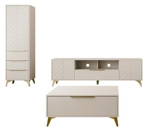 Set de living Comfivo Citrus, Bej, PAL laminat, MDF
