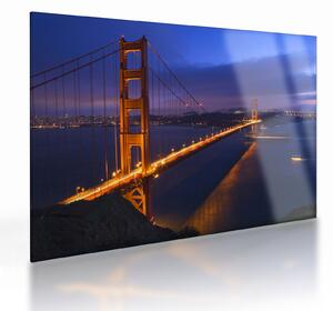 Tablou pe sticlă - Podul Golden Gate (70x50 cm)