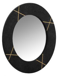 Oglindă rotunda cu rama din marmura neagra Dexter 61x61x2 cm