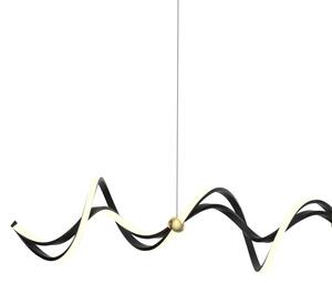 Lustră LED pe cablu COLIA LED/55W/230V negru/auriu