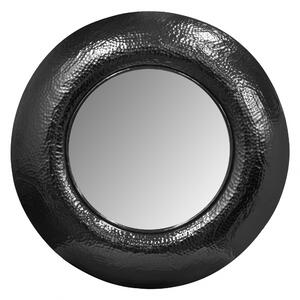 Oglindă rotunda cu rama din fier neagra Duke 75x75x9 cm
