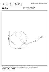 Lampă de masă Lucide 10517/01/38 LOXIA 1xE14/40W/230V alb