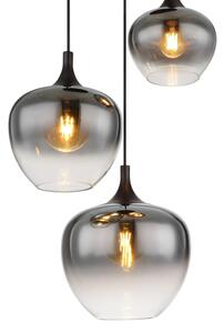 Lustră pe cablu MAXY 3xE27/40W/230V negru Globo 15548-3H
