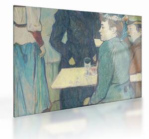 Tablou pe sticlă - Henri de Toulouse-Lautrec, A Corner of the Moulin de la Galette, reproducere (70x50 cm)