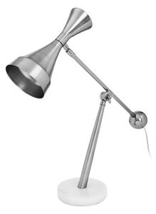 Lampa de birou din metal Cosima, argintie, un bec
