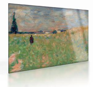 Tablou pe sticlă - Georges Seurat, A Summer Landscape, reproducere (70x50 cm)