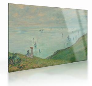 Tablou pe sticlă - Henri Fantin-Latour, Cliffs at Pourville, reproducere (70x50 cm)