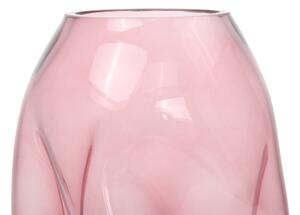 Vaza din sticlă Sidney, roz 15x15x25 cm