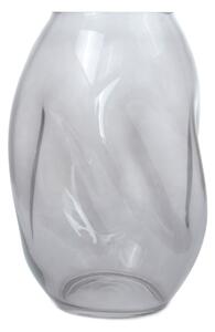Vaza din sticlă Sidney, gri 15x15x25 cm