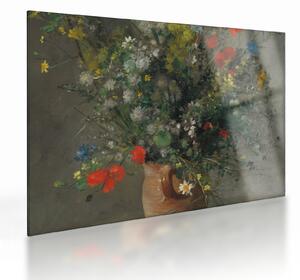 Tablou pe sticlă - Auguste Renoir, Flowers in a Vase, reproducere (70x50 cm)