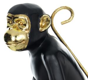 Decoratiune Monkey, negru / auriu