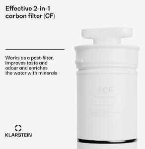 Klarstein Filtru AquaLine CF, sistem de filtrare 2 in 1, tratarea apei, filtru cu carbon activ