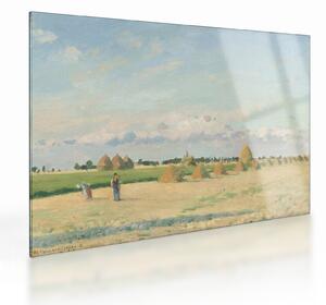 Tablou pe sticlă - Camille Pissarro, Landscape, Ile de France, reproducere (70x50 cm)