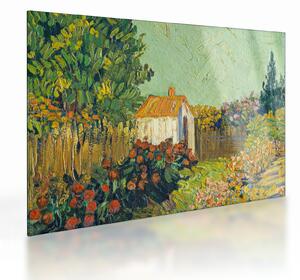 Tablou pe sticlă - Imitator of Vincent van Gogh, Landscape, reproducere (70x50 cm)