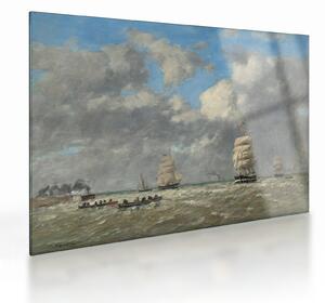 Tablou pe sticlă - Eugène Boudin, Le Havre, reproducere (70x50 cm)