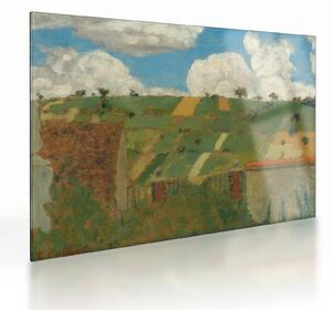 Tablou pe sticlă - Edouard Vuillard, Landscape of the Ile de France, reproducere (70x50 cm)