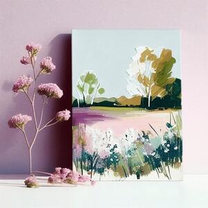 Peisaj pe pânză În floare de primăvară (Colecția Pastel World)