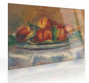 Tablou pe sticlă - Auguste Renoir, Peaches on a Plate, reproducere (70x50 cm)