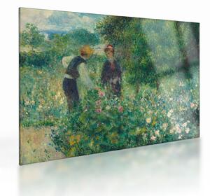 Tablou pe sticlă - Auguste Renoir, Picking Flowers, reproducere (70x50 cm)