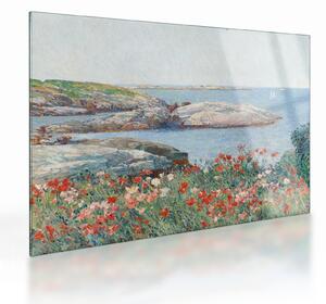 Tablou pe sticlă - Childe Hassam, Poppies, Isles of Shoals, reproducere (70x50 cm)