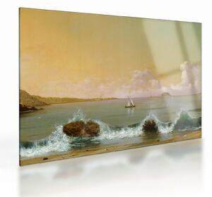 Tablou pe sticlă - Martin Johnson Heade, Rio de Janeiro Bay, reproducere (70x50 cm)