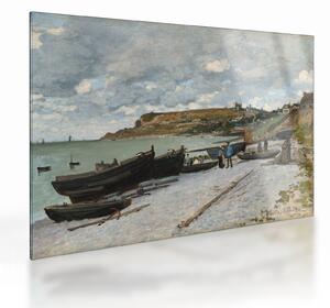 Tablou pe sticlă - Claude Monet, Sainte Adresse, reproducere (70x50 cm)