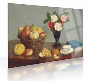Tablou pe sticlă - Henri Fantin-Latour, Still Life, reproducere (70x50 cm)