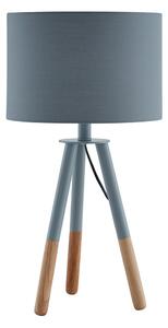 Lampa de birou din lemn/tesatura 55 cm gri