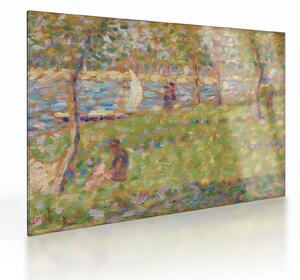 Tablou pe sticlă - Georges Seurat, Study for "La Grande Jatte", reproducere (70x50 cm)