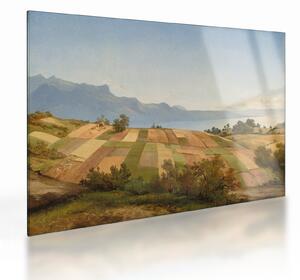 Tablou pe sticlă - Alexandre Calame, Swiss Landscape, reproducere (70x50 cm)
