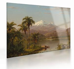 Tablou pe sticlă - Frederic Edwin Church, Tamaca Palms, reproducere (70x50 cm)