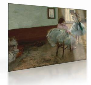 Tablou pe sticlă - Edgar Degas, The Dance Lesson, reproducere (70x50 cm)