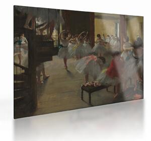 Tablou pe sticlă - Edgar Degas, The Dance Class, reproducere (70x50 cm)