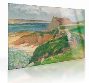 Tablou pe sticlă - Henri Moret, The Island of Raguenez, Brittany, reproducere (70x50 cm)
