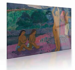 Tablou pe sticlă - Paul Gauguin, The Invocation, reproducere (70x50 cm)