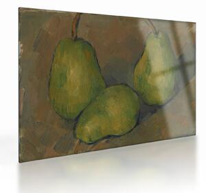 Tablou pe sticlă - Paul Cézanne, Three Pears, reproducere (70x50 cm)