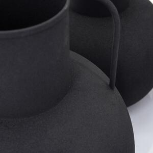 Vaza de ceramica Clopot mica neagra 23 cm