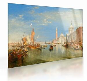 Tablou pe sticlă - Joseph Mallord William Turner, Venice the Dogana and San Giorgio Maggiore, reproducere (70x50 cm)