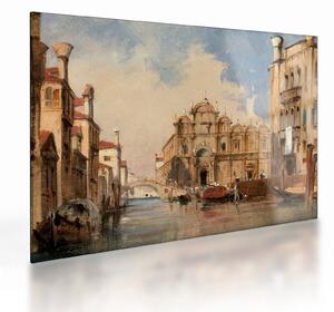 Tablou pe sticlă - Jules-Romain Joyant, The Scuola di San Marco, Venice, reproducere (70x50 cm)