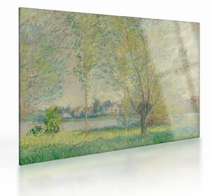 Tablou pe sticlă - Claude Monet, The Willows, reproducere (70x50 cm)