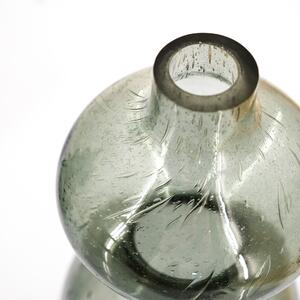 Vaza de sticla reciclata Viva mica verde 32 cm