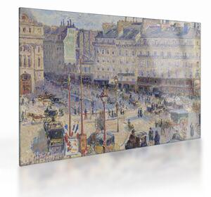 Tablou pe sticlă - Camille Pissarro, The Place du Havre, reproducere (70x50 cm)