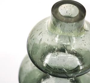 Vaza de sticla reciclata Viva medie verde 35,5 cm