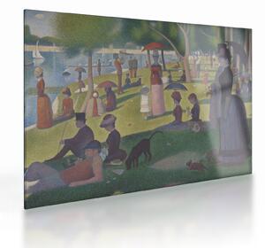 Tablou pe sticlă - Georges Seurat, A Sunday on La Grande Jatte, reproducere (70x50 cm)