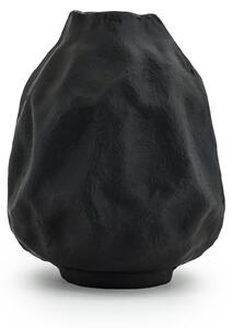 Vaza de aluminiu Dent medie neagra 26.5 cm